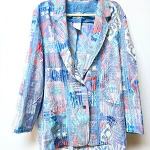 3/$35💗 Vintage 1980s Seasons Sport Pastel Blazer – Size US 12